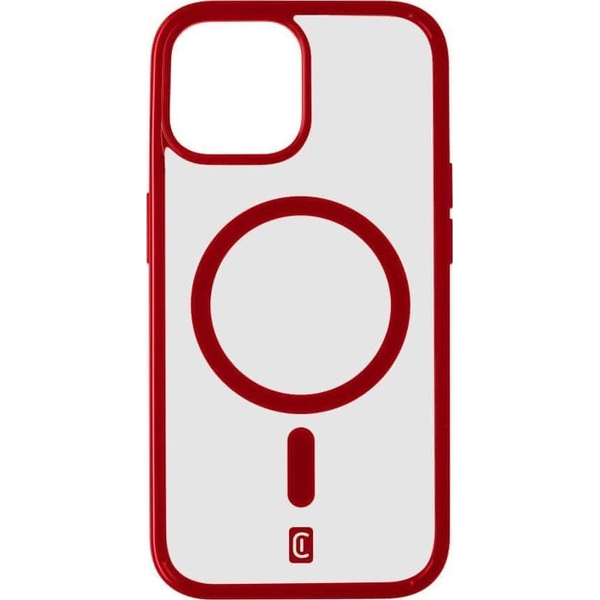 Cellularline Pop Mag back cover with Magsafe support for Apple iPhone 15, clear/red