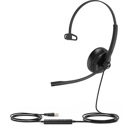 Yealink UH34 SE Mono UC кабелни слушалки, черни