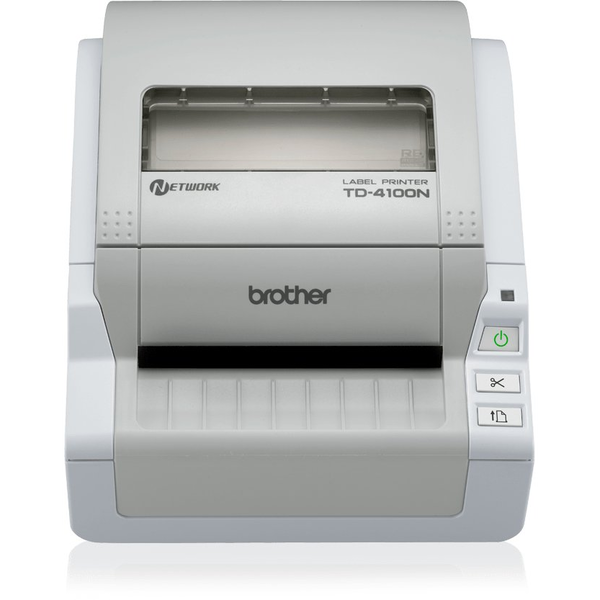 BROTHER Címkenyomtató TD-4100N, 300dpi, 69 címke/perc, LAN/USB, címke: 102mm-ig, P-Touch Editor Lite