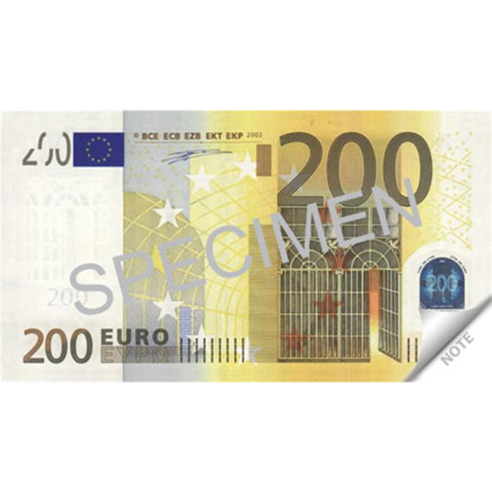 Panta Plast 200 Euro 114x61.5 mm Jegyzettömb - Mintás (70 lap / tömb) (0423-0056-99)