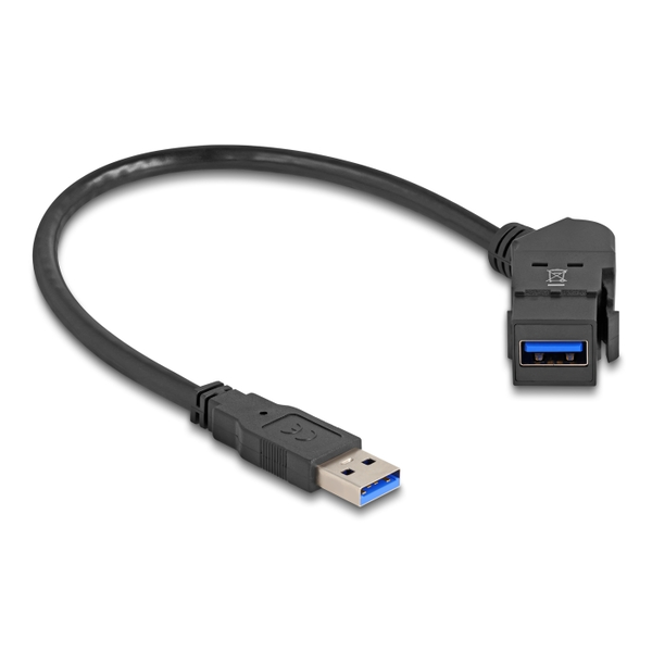 DELOCK USB 5 Typ A Einbaubuchse 45°gewinkelt/Typ A St 30cm