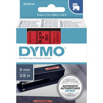 DYMO D1 Standard - Black on Red - 9mm nastro per etichettatrice Nero su rosso
