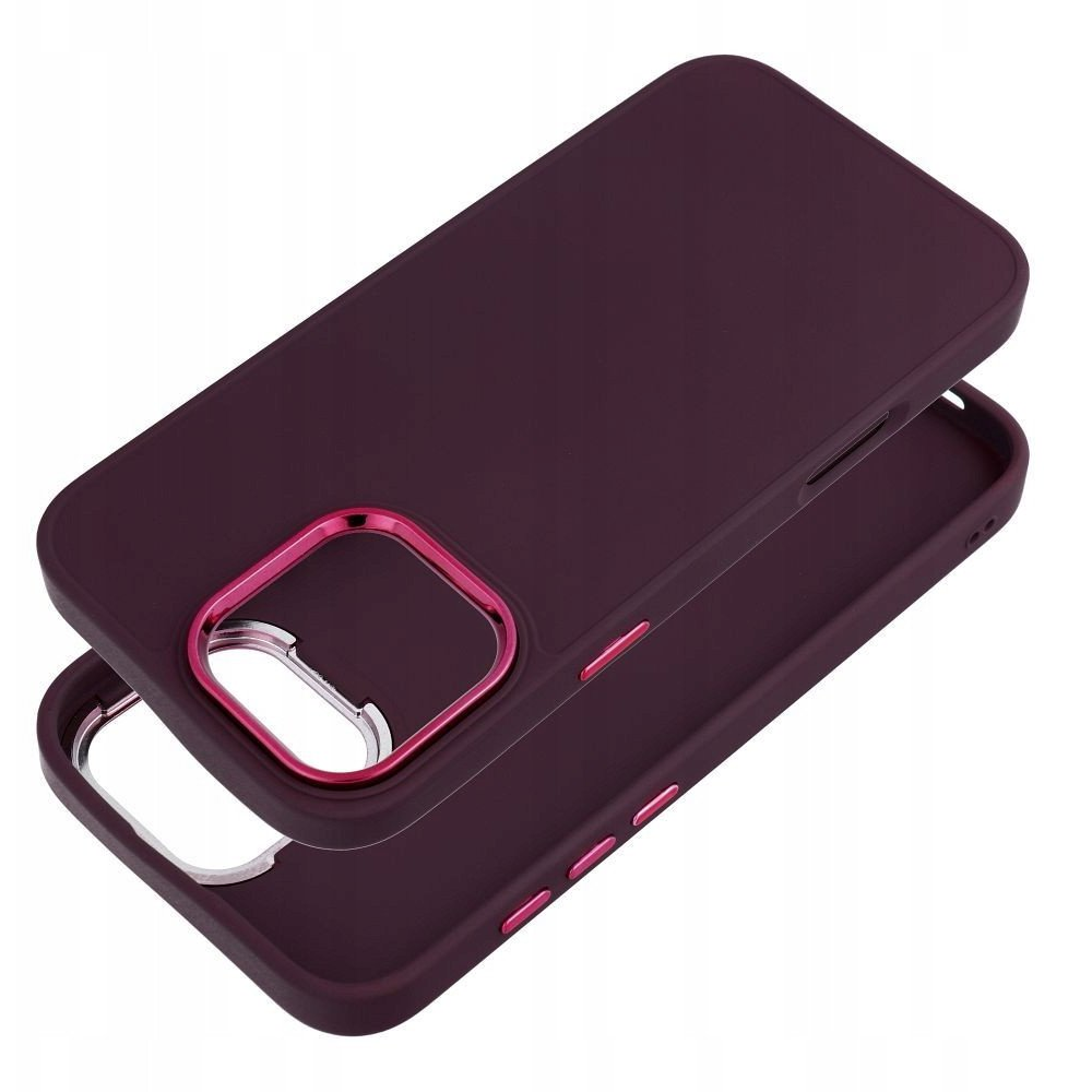 ZONE Frame Case szilikon tok fémhatású kamera keret iPhone 17 Pro Max lila (5903396405372)