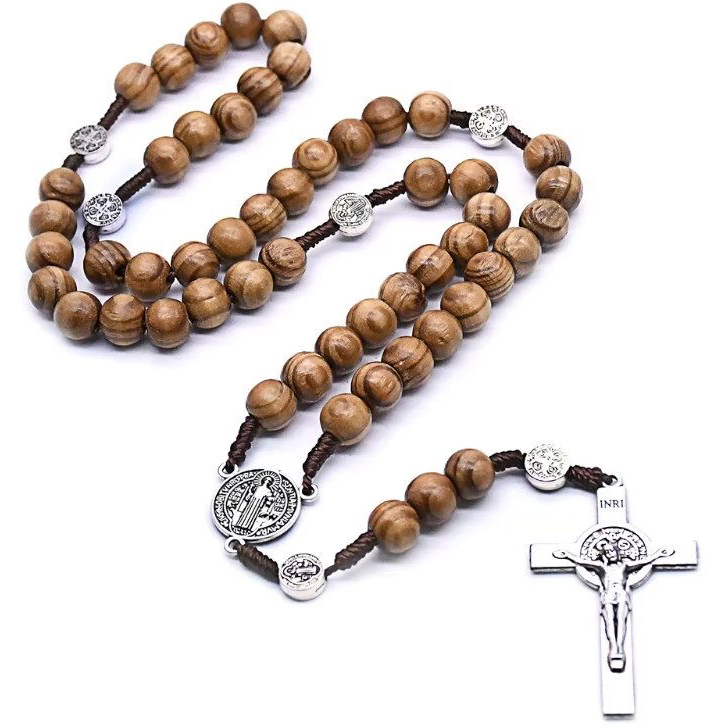 Predator Q1 Rosary with wooden 10mm beads 45 cm (21019)