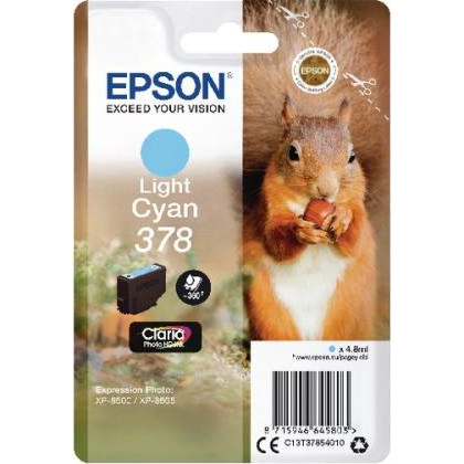 TIN Epson Tinte 378 C13T37854010 Hellcyan bis zu 360 Seiten