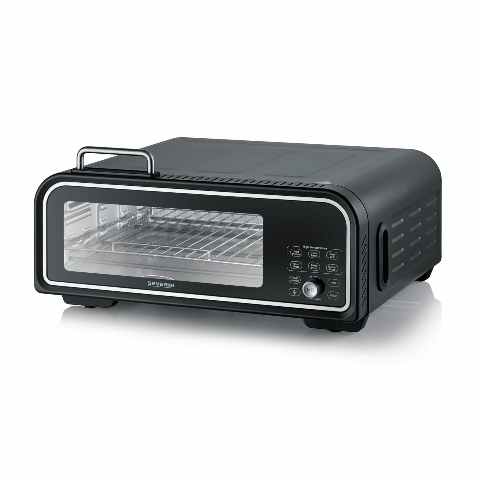 Severin PG 8575 SERICO Digitaler Elektromos Pizzasütő 2000W - Fekete (PG 8575 SERICO)