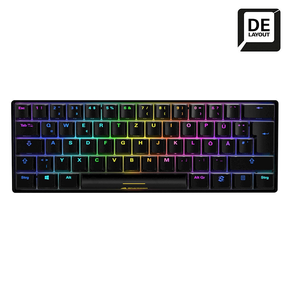 Клавиатура Sharkoon Skiller SGK50 S4, немска подредба, черна