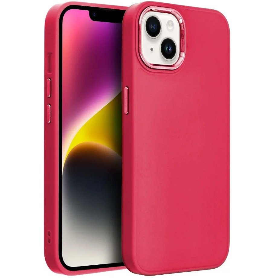 Samsung Galaxy A34 5G SM-A346B, Szilikon tok, közepesen ütésálló, fémhatású kamera keret, Frame Case, magenta (5903396196430)