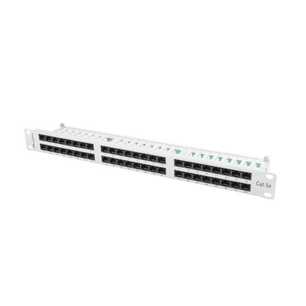 Lanberg Patchpanel 48-Port 1U 19" Cat. 5E UTP grau
