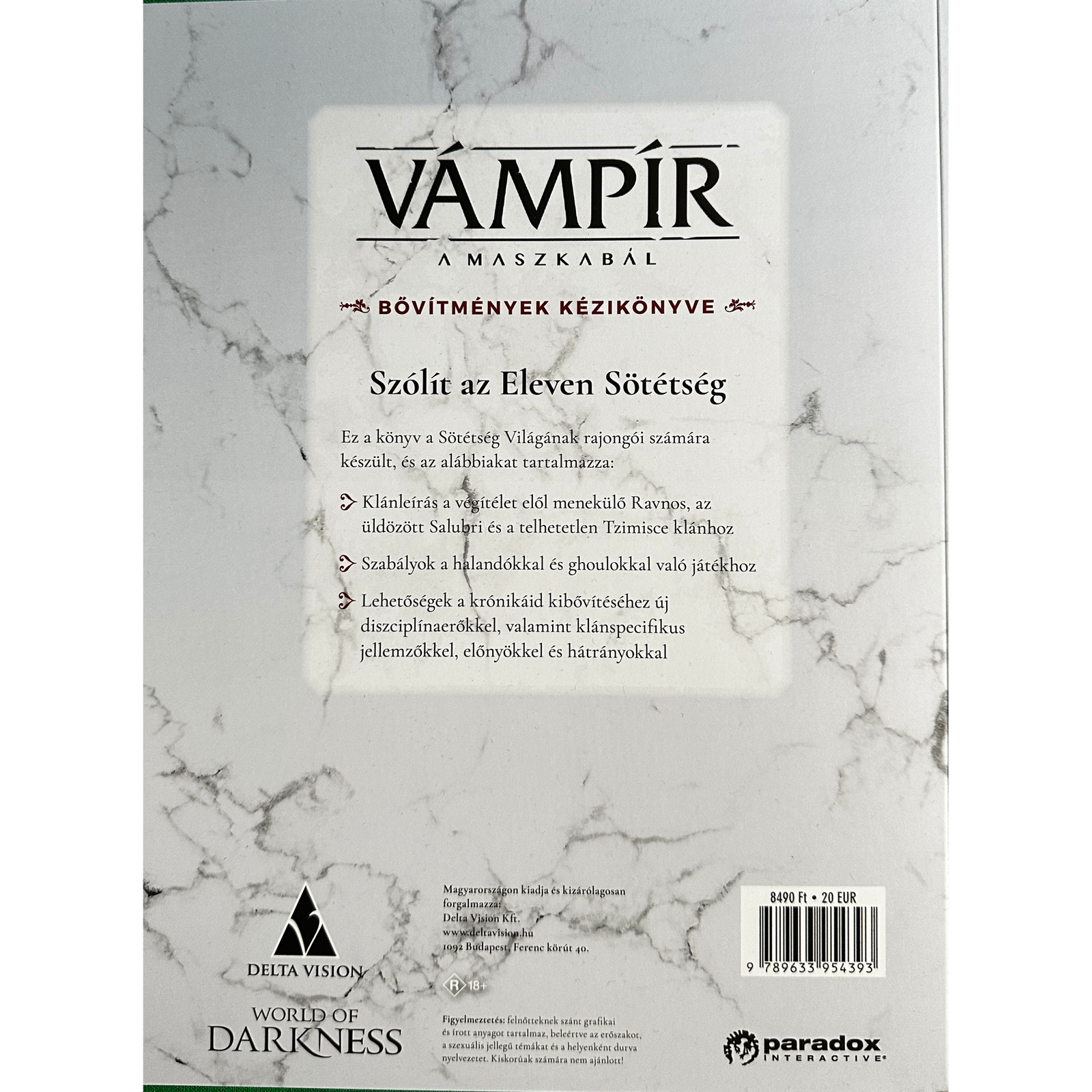 Delta Vision Vámpír: A maszkabál 5. kiadás - Bővítmények kézikönyve (DEL34739)