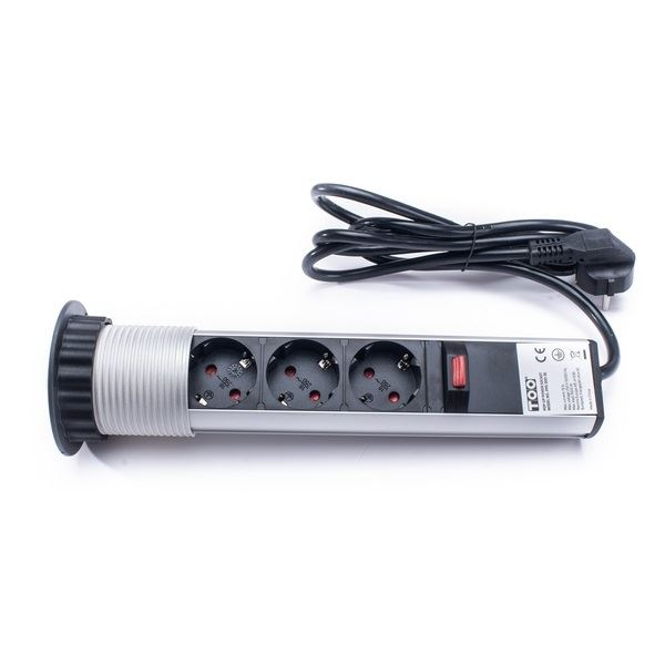 TOO PPS-300-3S rejtett hálózati elosztó 3 aljzat ezüst