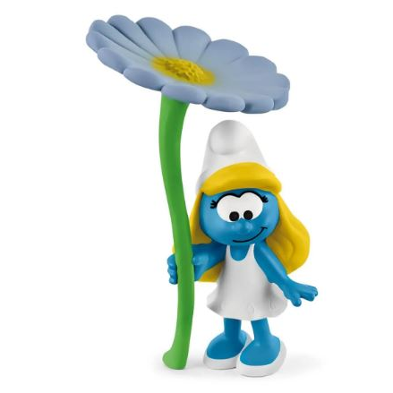 Schleich Törpilla Hupikék törpike figura virággal (20828) (sch20828)