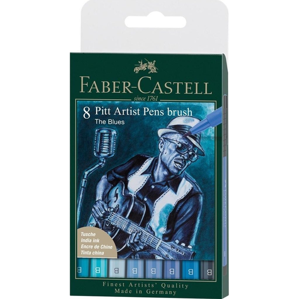 FABER-CASTELL Fixky Artist Pen Pitt 8 THE BLUES