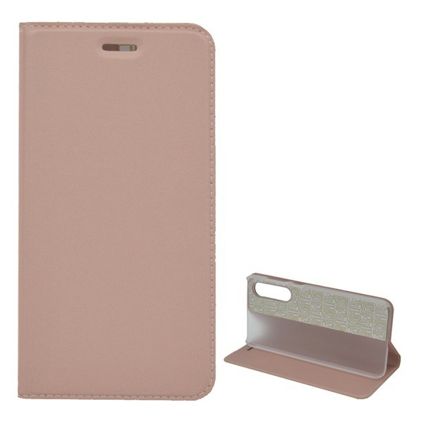 Tok álló, bőr hatású (FLIP, oldalra nyíló, asztali tartó funkció) ROZÉARANY 2 [Xiaomi Mi 9 SE]