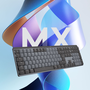 Logitech MX Mechanical tastaturi RF Wireless + Bluetooth QWERTY Engleză Regatul Unit Grafit, Gri