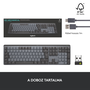 Logitech MX Mechanical tastaturi RF Wireless + Bluetooth QWERTY Engleză Regatul Unit Grafit, Gri