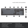Logitech MX Mechanical tastaturi RF Wireless + Bluetooth QWERTY Engleză Regatul Unit Grafit, Gri