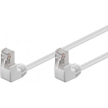  RB-LAN CAT 5e Kabel łączący 2x 90 pod kątem,F/UTP, Biały - Długość kabla 3 m