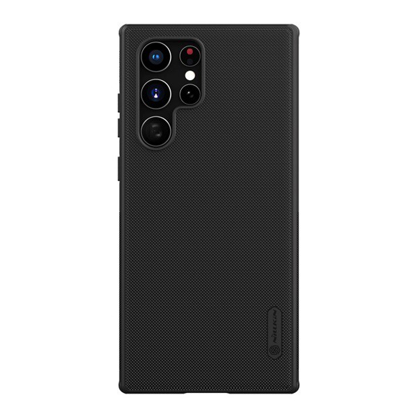 NILLKIN SUPER FROSTED PRO műanyag telefonvédő (közepesen ütésálló, gumírozott, érdes felület) FEKETE [Samsung Galaxy S22 Ultra 5G (SM-S908)] (5996591117379)