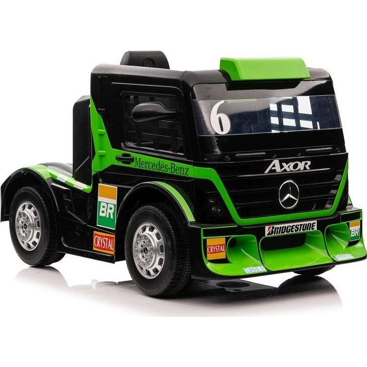 Mercedes Axor XMX622 Elektromos Kamion 4254 - 24 V, 2 Darab 400 W Motor, Szülői Távirányítóval, Zöld (4254)