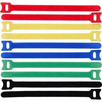 Lanview LVT-CABLESTRAPS1512-10MULTI fascetta Fascetta con gancio e anello Polipropilene (PP) Multicolore 10 pz
