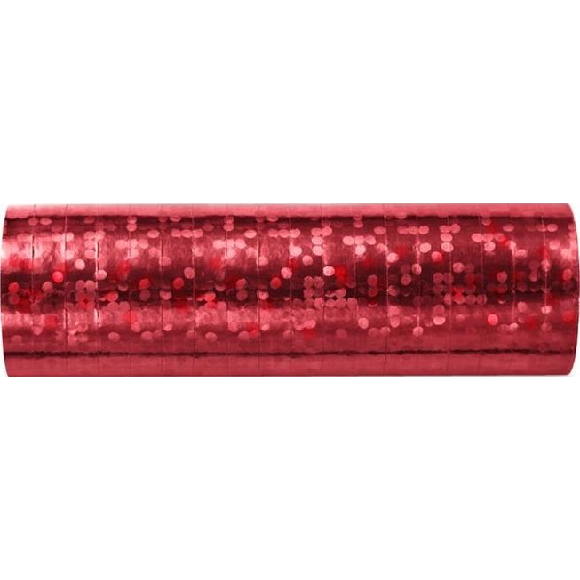 Szerpentin - Fényes, 3,8 m, 18 Darab/Csomag, Piros (SHN-007)