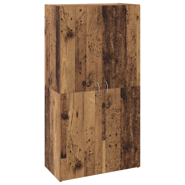vidaXL Biurowa szafka z półką z przechowywaniem z drzwiami Stare drewno 60 x 32 x 115 cm