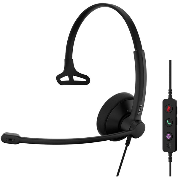 EPOS 1001419 hoofdtelefoon/headset Bedraad Hoofdband Kantoor/callcenter USB Type-C / USB Type-A Zwart