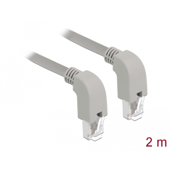 Sieťový kábel RJ45 Cat.5e SF/UTP zahnutý nadol/nadol 2m Delock 85860