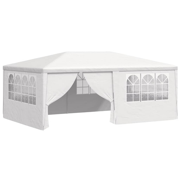 fehér rendezvénysátor oldalfalakkal 4 x 6 m 90 g/m²