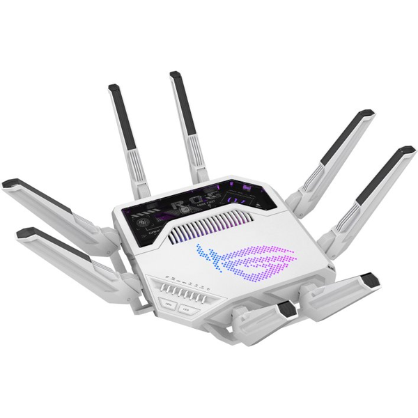 ASUS ROG Rapture GT-BE19000AI trådløs router 10 Gigabit Ethernet Tri-band (2,4 GHz/5 GHz/6 GHz) Hvid