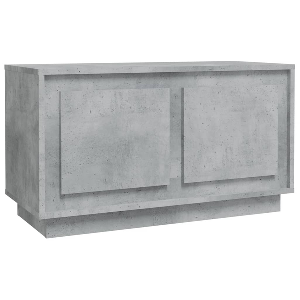 Comodă TV, gri beton, 80x35x45 cm, lemn prelucrat