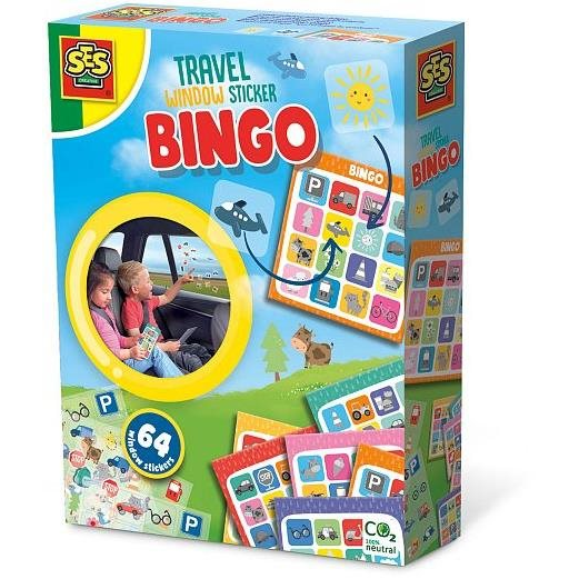 Cestovní hra - BINGO, nalepovací obrázky na okno auta