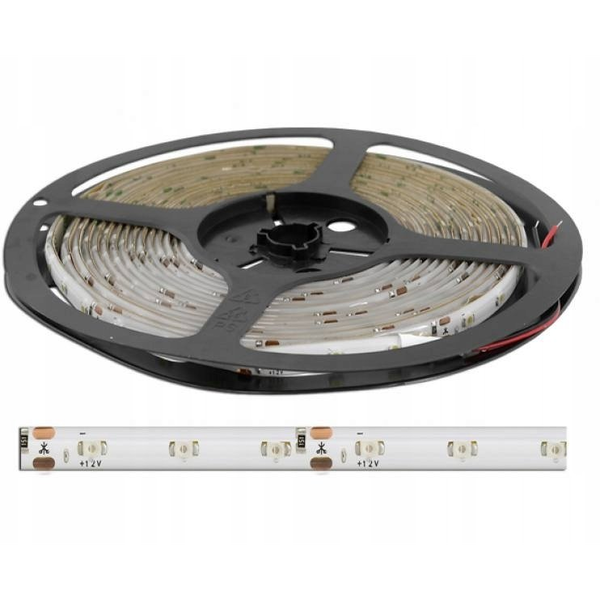 Taśma LED Ecolight PS Sznur diodowy ECO IP65, zielony, 60 diod SMD3528, 5m, białe podłoże.