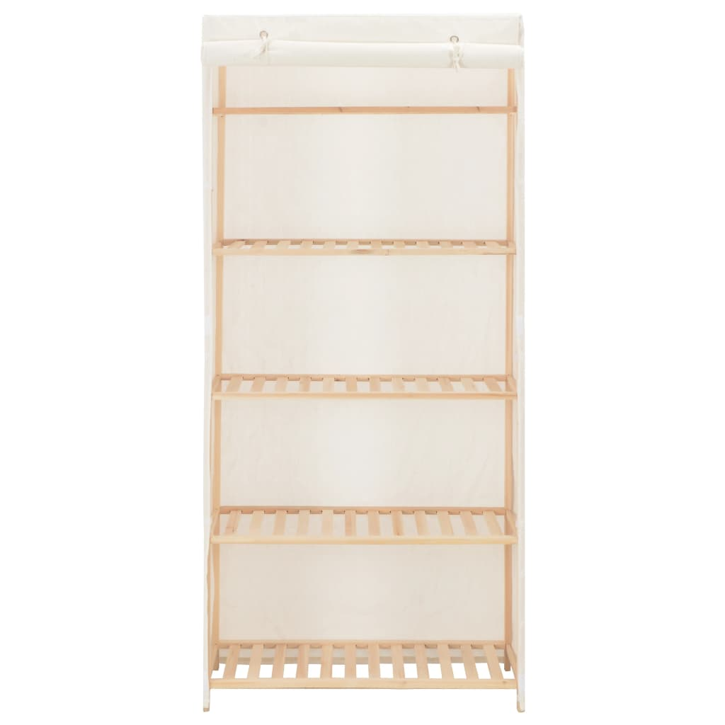 fehér szövet ruhásszekrény 79 x 40 x 170 cm (248190)