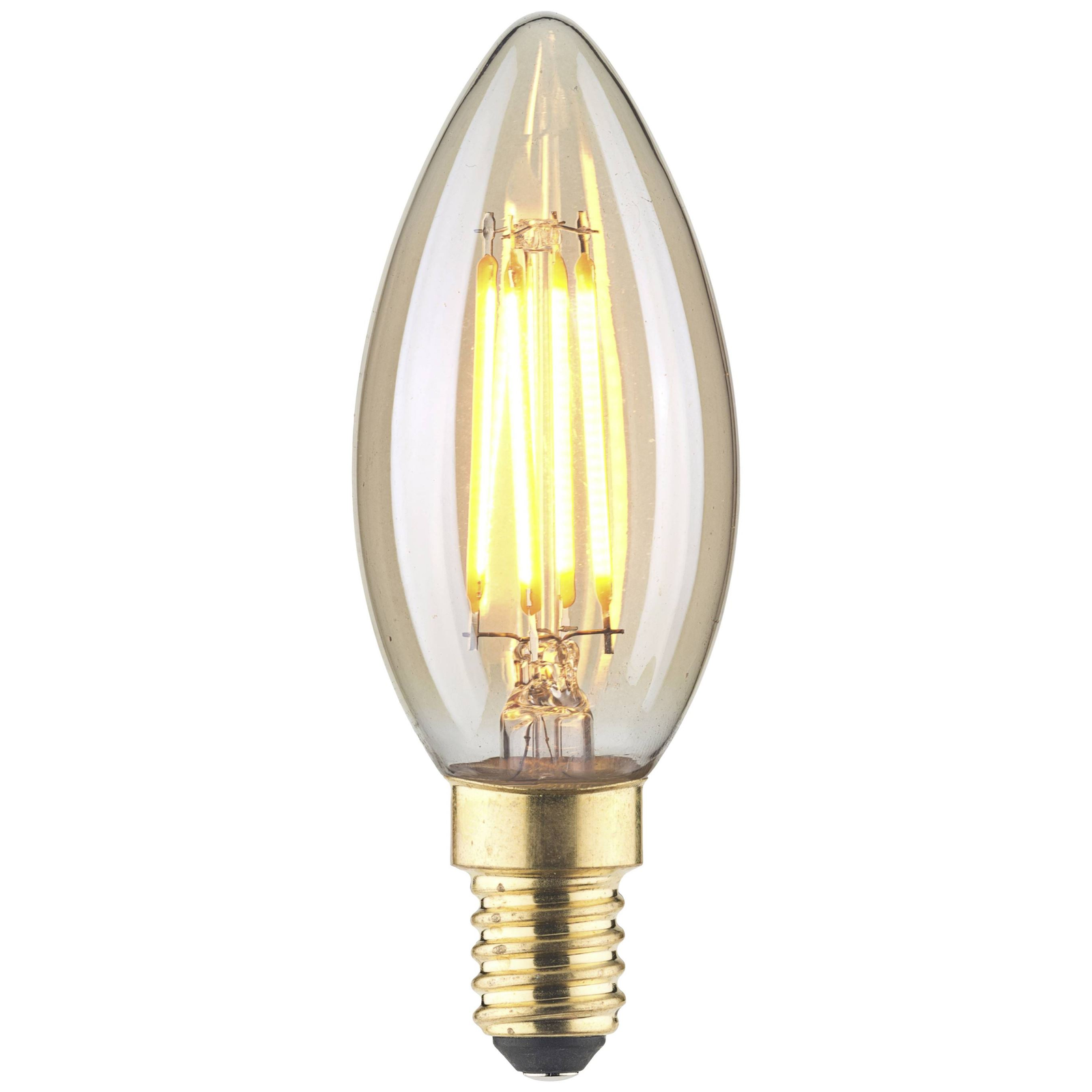 LightMe LED fényforrás gyertya forma E14 4.5W borostyán (LM85052) (LM85052)