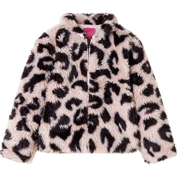 Gyerek kabát műszőrme világos rózsaszín 92