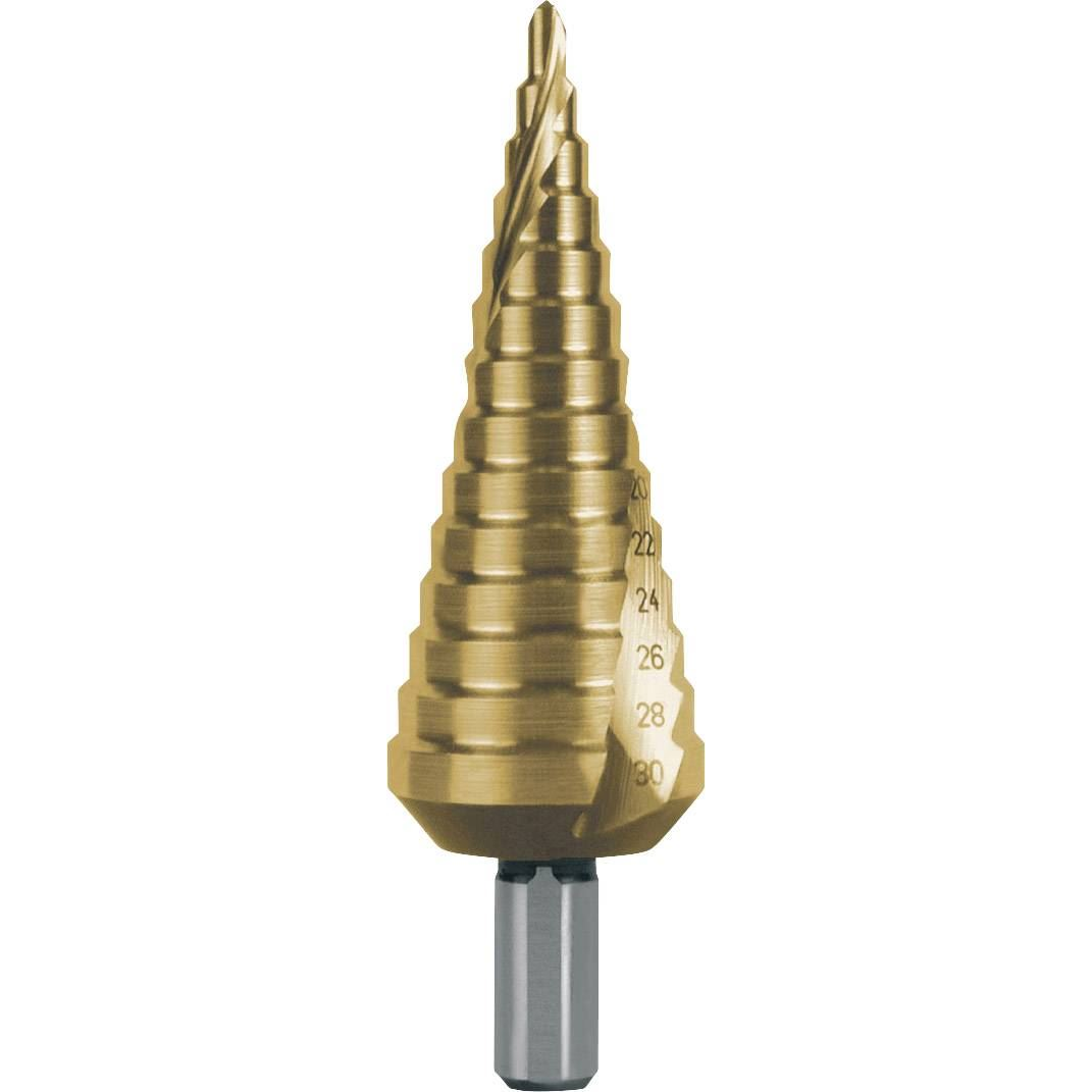 RUKO 101052T HSS fokozatfúró 4 - 30 mm, teljes hossz 105 mm, TiN (101052T)