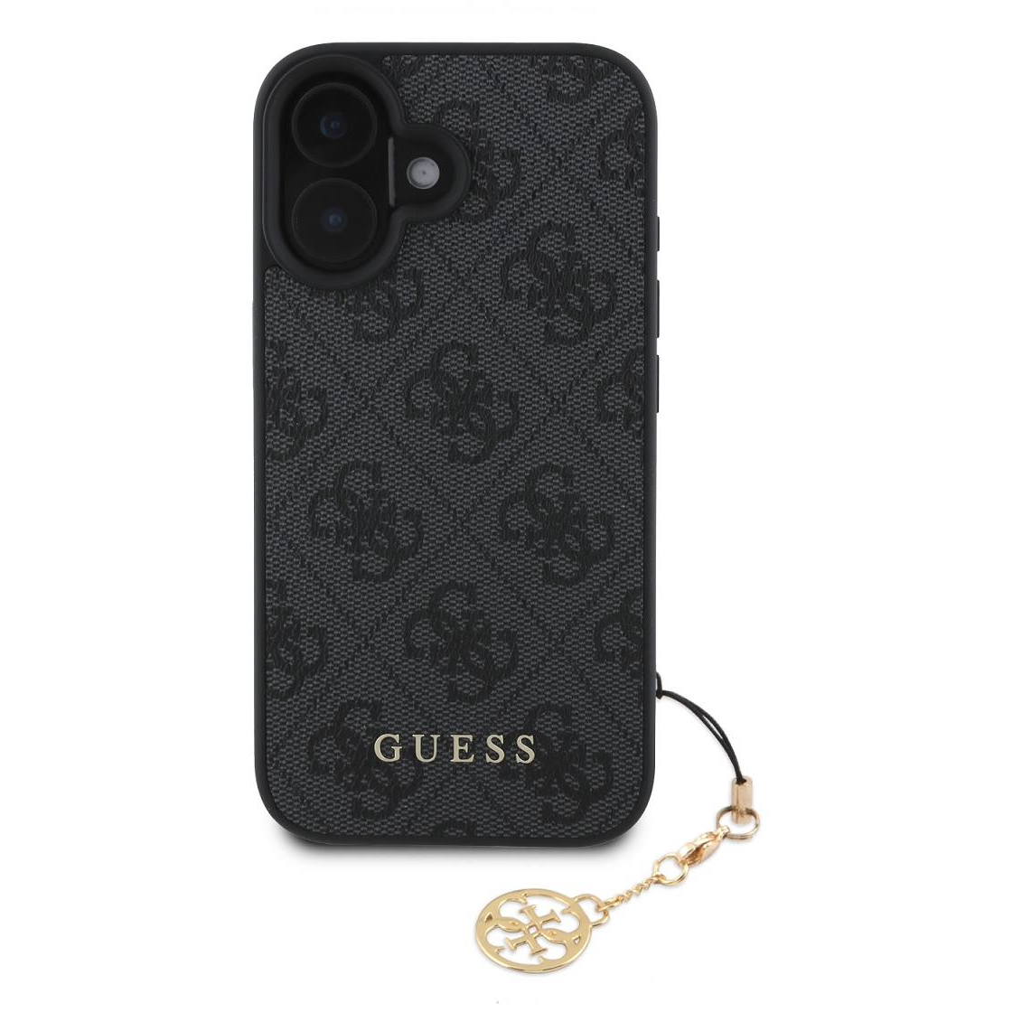 Guess 4G Charm iPhone 16 Plus Grey tok (GUHCP16MGF4GCK)