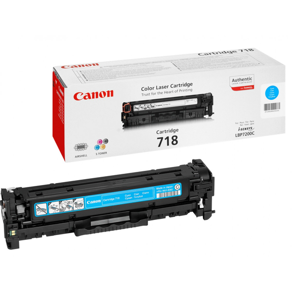 Cartuș de toner cyan Canon CRG-718C, 2900 pagini