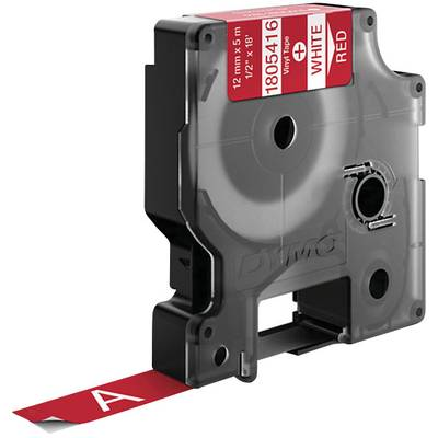 Feliratozó szalag DYMO IND RHINO 1805416 Vinyl Szalagszín: Piros Szövegszín:Fehér 12 mm 5.5 m (1805416)