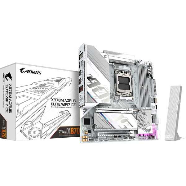 GIGABYTE X870M AORUS ELITE WIFI7 ICE AMD X870 Socket AM5 Micro ATX