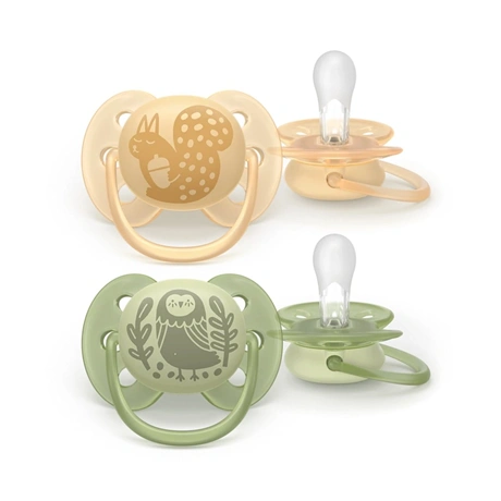 Philips AVENT SCF091/46 ciuccio per bambino Ciuccio ultra morbido Ortodontico Silicone Verde, Giallo