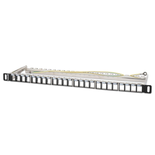 Intellinet 24-Port Patchpanel geschirmt und unbestückt 0,5 HE schwarz für Keystone-Jacks Patchpanel 483 mm (19) Szereletlen 0.5 ME Fekete Alkatrészek 
