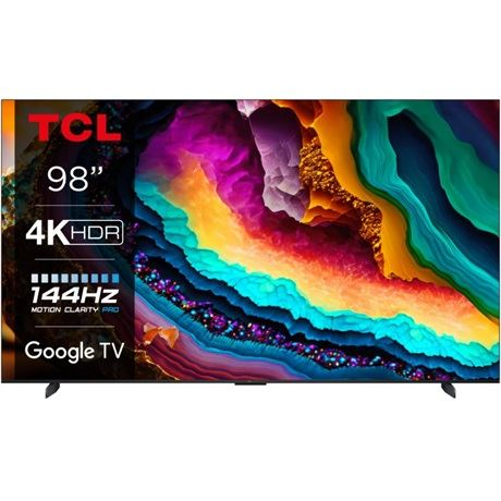 Телевизор TCL LED 98P745, 98" (248 см), Smart Google TV, 4K Ultra HD, 100 Hz, Клас G (Модел 2023)