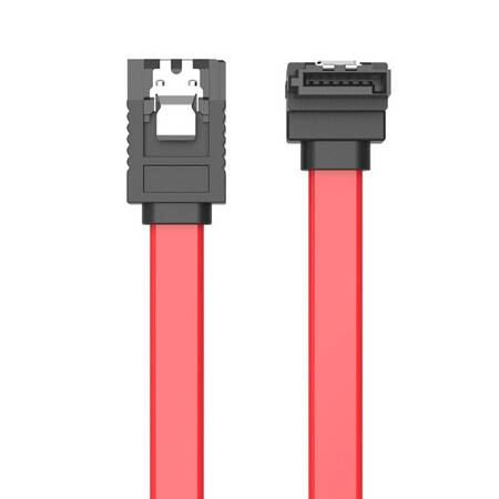Kabel SATA III 6 GB/s pro HDD SSD plochý úhlový 15 cm