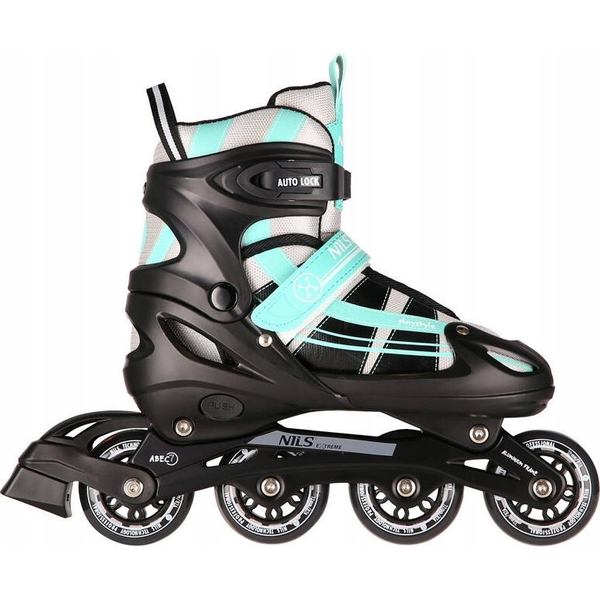 Rolki Nils Extreme NH18366A z wymienną płozą regulowane miętowe r. 31-34