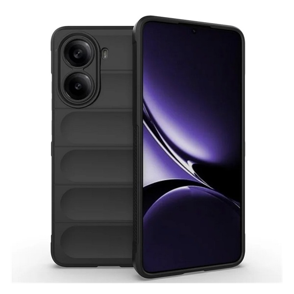 Szilikon telefonvédő (ütésállóság, kameravédő, 3D) FEKETE Xiaomi Poco X7 Pro "Gigapack csomagolás" (GP-168203)