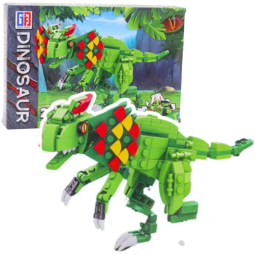 Lean Toys Dilophosaurus Dinoszaurusz Építőkockák Zöld 269 db (23570)
