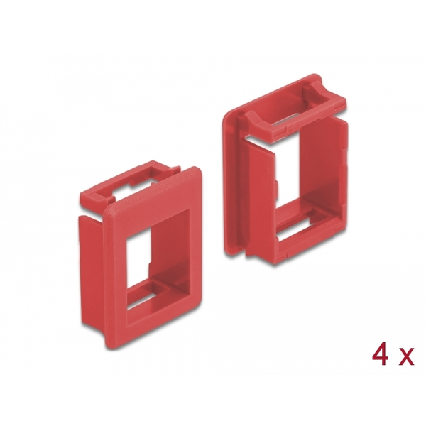 Keystone Halterung für Gehäuse 4 Stück rot